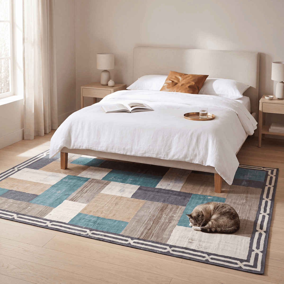 Thornbank Modern Speckled Mosaic Dot Teal Beige Slate Washable Indoor Outdoor Entryway Rug - RugzellaDigital Print RugRugzellaRugzellaBBB477-RECT-24x47-60x120cmRGZLLA145276Rectangle2' x 3'11" (60x120 cm)RECTANGLE | Thornbank rectangle bedroom