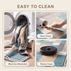 Thornbank Modern Speckled Mosaic Dot Teal Beige Slate Washable Indoor Outdoor Entryway Rug - RugzellaDigital Print RugRugzellaRugzellaBBB477-RECT-24x47-60x120cmRGZLLA145276Rectangle2' x 3'11" (60x120 cm)SHARED | Thornbank feature clean