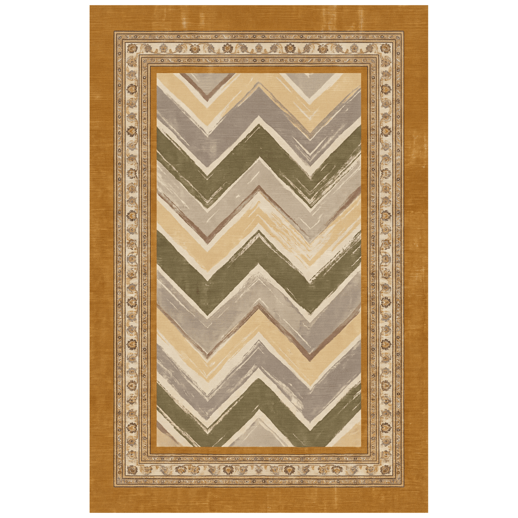 Trellis2 Modern Brushstroke Stripe Ochre Olive Stone Washable Indoor Outdoor Rug - RugzellaDigital Print RugRugzellaRugzellaBBB406-RECT-24x47-60x120cmRGZLLA117806Rectangle2' x 3'11" (60x120 cm)RECTANGLE | HERO | Trellis2 rectangle