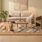 Trellis2 Modern Brushstroke Stripe Ochre Olive Stone Washable Indoor Outdoor Rug - RugzellaDigital Print RugRugzellaRugzellaBBB406-RECT-24x47-60x120cmRGZLLA117806Rectangle2' x 3'11" (60x120 cm)RECTANGLE | Trellis2 rectangle livingroom