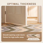 Trellis2 Modern Brushstroke Stripe Ochre Olive Stone Washable Indoor Outdoor Rug - RugzellaDigital Print RugRugzellaRugzellaBBB406-RECT-24x47-60x120cmRGZLLA117806Rectangle2' x 3'11" (60x120 cm)SHARED | Trellis2 feature thickness
