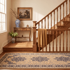 Twilight2 Traditional Medallion Border Mustard Charcoal Ivory Washable Indoor Outdoor Rug - RugzellaDigital Print RugRugzellaRugzellaBBB375-RECT-24x47-60x120cmRGZLLA108761Rectangle2' x 3'11" (60x120 cm)RUNNER | Twilight2 runner staircase
