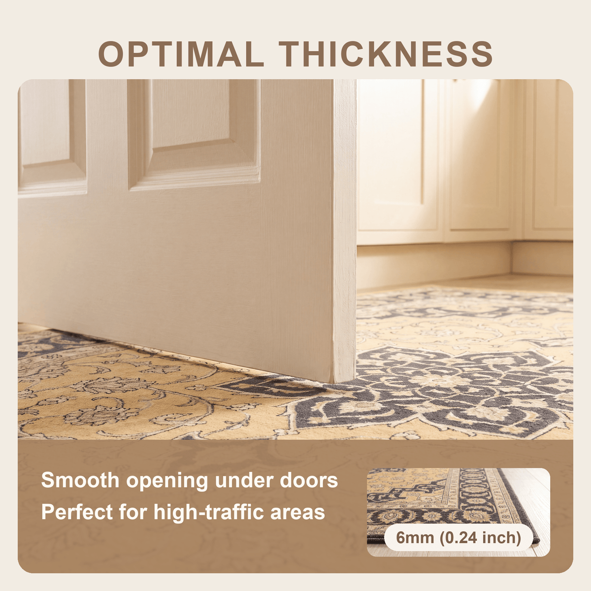 Twilight2 Traditional Medallion Border Mustard Charcoal Ivory Washable Indoor Outdoor Rug - RugzellaDigital Print RugRugzellaRugzellaBBB375-RECT-24x47-60x120cmRGZLLA108761Rectangle2' x 3'11" (60x120 cm)SHARED | Twilight2 feature thickness