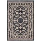 Veranda2 Traditional Medallion Border Charcoal Gray Ivory Washable Indoor Outdoor Rug - RugzellaDigital Print RugRugzellaRugzellaBBB400-RECT-24x47-60x120cmRGZLLA115796Rectangle2' x 3'11" (60x120 cm)RECTANGLE | HERO | Veranda2 rectangle