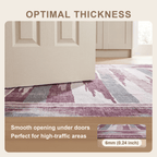 Wandale Modern Brushstroke Stripe Plum Slate Chalk Washable Indoor Outdoor Entryway Rug - RugzellaDigital Print RugRugzellaRugzellaBBB479-RECT-24x47-60x120cmRGZLLA142596Rectangle2' x 3'11" (60x120 cm)SHARED | Wandale feature thickness
