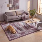 Wandale Modern Brushstroke Stripe Plum Slate Chalk Washable Indoor Outdoor Entryway Rug - RugzellaDigital Print RugRugzellaRugzellaBBB479-RECT-24x47-60x120cmRGZLLA142596Rectangle2' x 3'11" (60x120 cm)RECTANGLE | Wandale rectangle livingroom