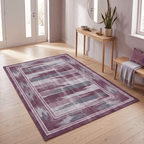 Wandale Modern Brushstroke Stripe Plum Slate Chalk Washable Indoor Outdoor Entryway Rug - RugzellaDigital Print RugRugzellaRugzellaBBB479-RECT-24x47-60x120cmRGZLLA142596Rectangle2' x 3'11" (60x120 cm)RECTANGLE | Wandale rectangle entryway