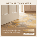Wellfield Modern Abstract Watercolor Ochre Olive Stone Washable Indoor Outdoor Entryway Rug - RugzellaDigital Print RugRugzellaRugzellaBBB481-RECT-24x47-60x120cmRGZLLA145611Rectangle2' x 3'11" (60x120 cm)SHARED | Wellfield feature thickness