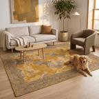 Wellfield Modern Abstract Watercolor Ochre Olive Stone Washable Indoor Outdoor Entryway Rug - RugzellaDigital Print RugRugzellaRugzellaBBB481-RECT-24x47-60x120cmRGZLLA145611Rectangle2' x 3'11" (60x120 cm)RECTANGLE | Wellfield rectangle livingroom