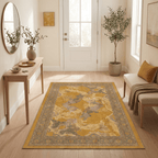 Wellfield Modern Abstract Watercolor Ochre Olive Stone Washable Indoor Outdoor Entryway Rug - RugzellaDigital Print RugRugzellaRugzellaBBB481-RECT-24x47-60x120cmRGZLLA145611Rectangle2' x 3'11" (60x120 cm)RECTANGLE | Wellfield rectangle entryway