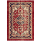 Westfield Traditional Distressed Medallion Red Navy Cream Gold Washable Indoor Outdoor Entryway Rug - RugzellaDigital Print RugRugzellaRugzellaBBB482-RECT-24x47-60x120cmRGZLLA145946Rectangle2' x 3'11" (60x120 cm)RECTANGLE | HERO | Westfield rectangle