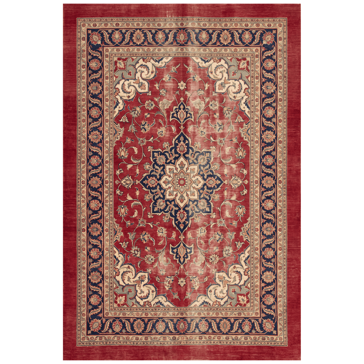 Westfield Traditional Distressed Medallion Red Navy Cream Gold Washable Indoor Outdoor Entryway Rug - RugzellaDigital Print RugRugzellaRugzellaBBB482-RECT-24x47-60x120cmRGZLLA145946Rectangle2' x 3'11" (60x120 cm)RECTANGLE | HERO | Westfield rectangle