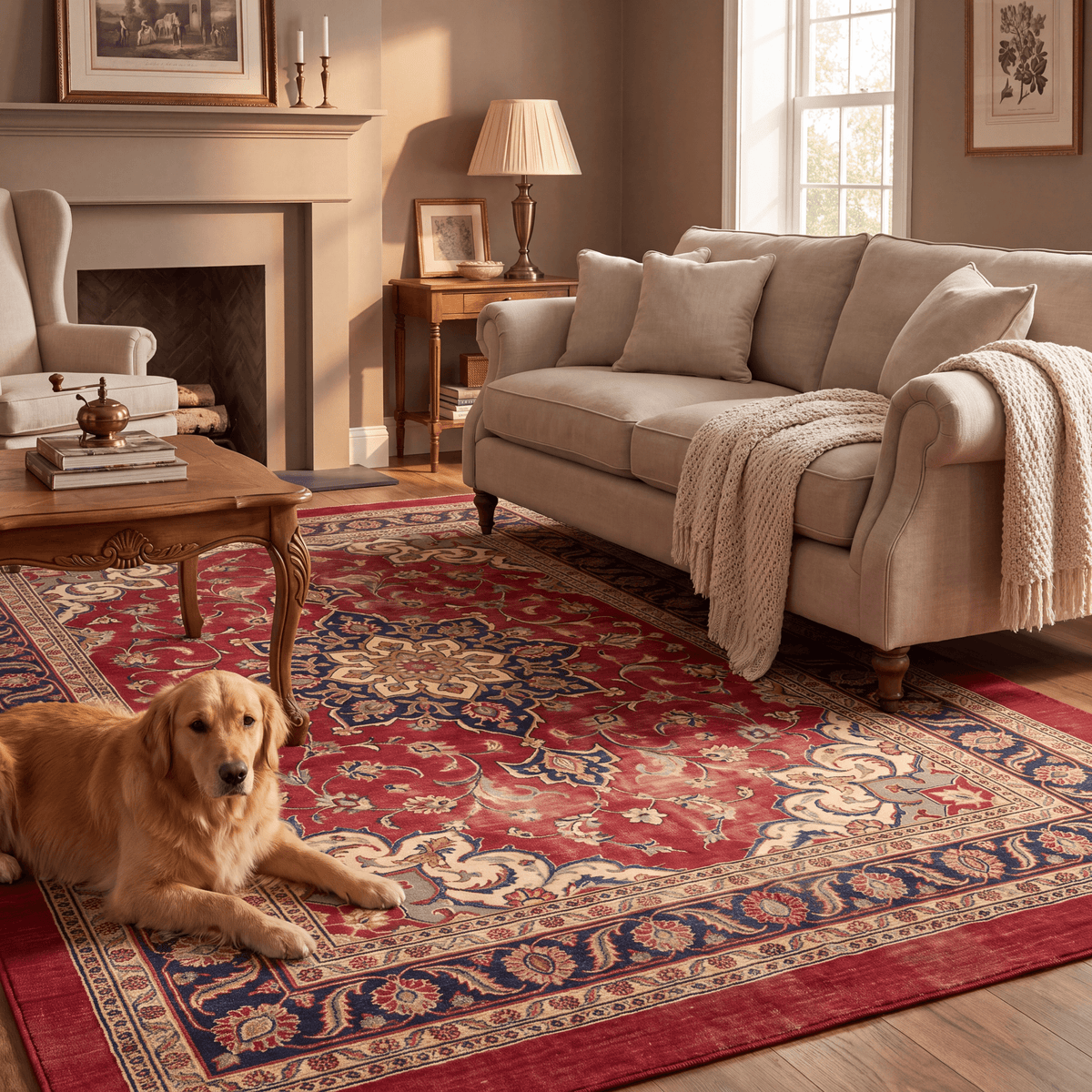 Westfield Traditional Distressed Medallion Red Navy Cream Gold Washable Indoor Outdoor Entryway Rug - RugzellaDigital Print RugRugzellaRugzellaBBB482-RECT-24x47-60x120cmRGZLLA145946Rectangle2' x 3'11" (60x120 cm)RECTANGLE | Westfield rectangle livingroom
