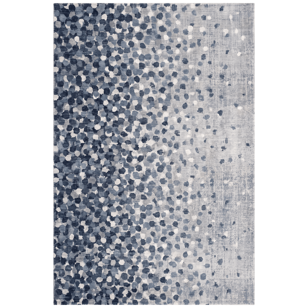 Wheatfield Modern Speckled Mosaic Dot Indigo Blue Storm Grey Chalk Washable Indoor Outdoor Entryway Rug - RugzellaDigital Print RugRugzellaRugzellaBBB483-RECT-24x47-60x120cmRGZLLA146281Rectangle2' x 3'11" (60x120 cm)RECTANGLE | HERO | Wheatfield rectangle
