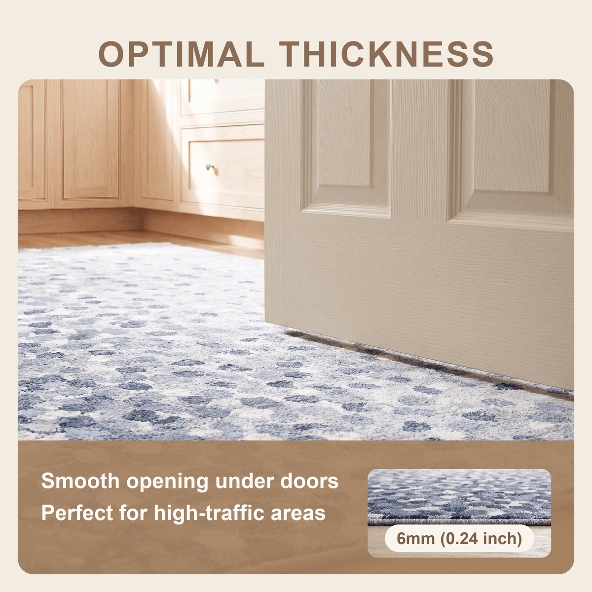 Wheatfield Modern Speckled Mosaic Dot Indigo Blue Storm Grey Chalk Washable Indoor Outdoor Entryway Rug - RugzellaDigital Print RugRugzellaRugzellaBBB483-RECT-24x47-60x120cmRGZLLA146281Rectangle2' x 3'11" (60x120 cm)SHARED | Wheatfield feature thickness