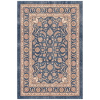 Whinfield Traditional Distressed Medallion Navy Cream Faded Washable Indoor Outdoor Entryway Rug - RugzellaDigital Print RugRugzellaRugzellaBBB484-RECT-24x47-60x120cmRGZLLA146616Rectangle2' x 3'11" (60x120 cm)RECTANGLE | HERO | Whinfield rectangle