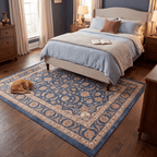 Whinfield Traditional Distressed Medallion Navy Cream Faded Washable Indoor Outdoor Entryway Rug - RugzellaDigital Print RugRugzellaRugzellaBBB484-RECT-24x47-60x120cmRGZLLA146616Rectangle2' x 3'11" (60x120 cm)RECTANGLE | Whinfield rectangle bedroom