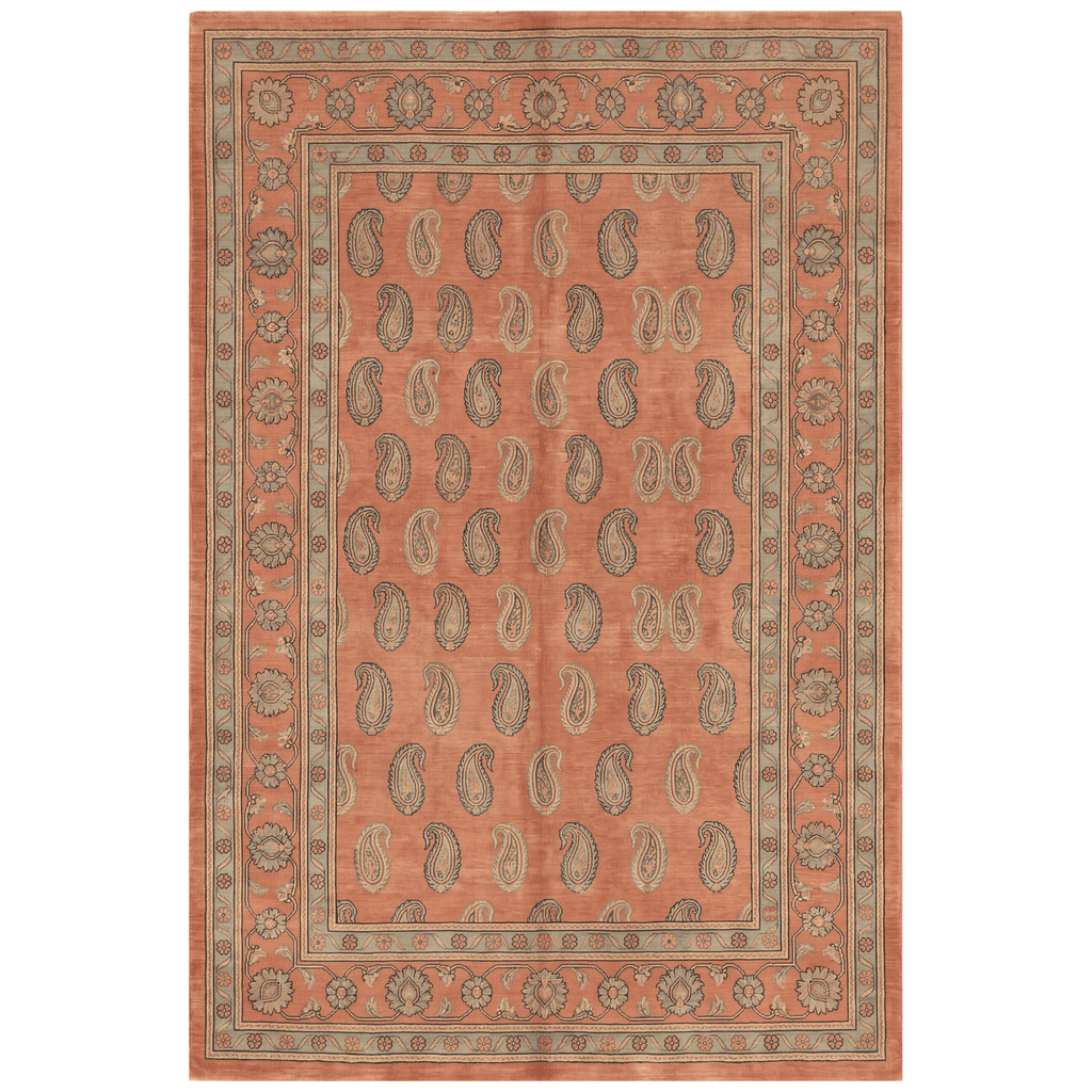 Wildmoor Traditional Floral Border Terracotta Ivory Sage Washable Indoor Outdoor Entryway Rug - RugzellaDigital Print RugRugzellaRugzellaBBB485-RECT-24x47-60x120cmRGZLLA146951Rectangle2' x 3'11" (60x120 cm)RECTANGLE | HERO | Wildmoor rectangle