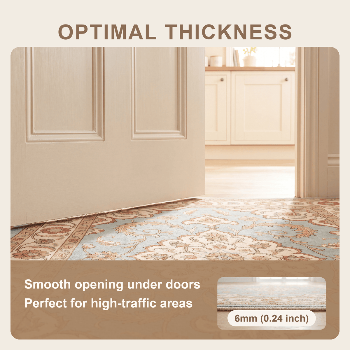 Windgate Traditional Medallion Border Teal Ivory Rust Washable Indoor Outdoor Entryway Rug - RugzellaDigital Print RugRugzellaRugzellaBBB486-RECT-24x47-60x120cmRGZLLA147286Rectangle2' x 3'11" (60x120 cm)SHARED | Windgate feature thickness