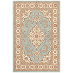 Windgate Traditional Medallion Border Teal Ivory Rust Washable Indoor Outdoor Entryway Rug - RugzellaDigital Print RugRugzellaRugzellaBBB486-RECT-24x47-60x120cmRGZLLA147286Rectangle2' x 3'11" (60x120 cm)RECTANGLE | HERO | Windgate rectangle